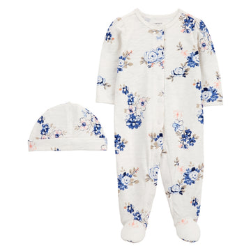 Carter´s - Pijama Floral/Blanca | +6M