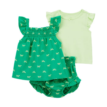 Carter´s - Conjunto de Ropa Mariposas Verdes | +6m