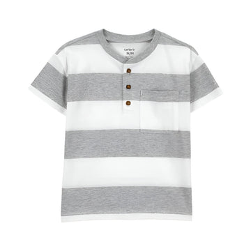 Carter´s - Camisa Henley de Rayas/Gris | +24m