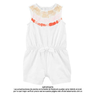 Carters Mameluco Manga Sisa Blanco - 3M