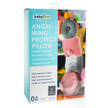 BabyJem - Almohada protectora con alas | Rosa