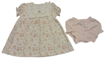 B4baby- Set de vestido y calzón de algodón | 6-9m