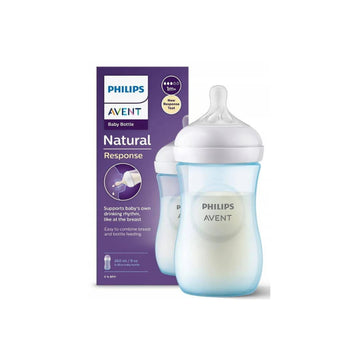 Avent - Biberón 9 Oz Natural Response/Azul