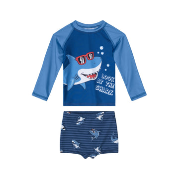 Brandili - Conjunto estampado tiburón playero | +1 año