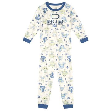 Brandili - Pijama robot estampado que brilla en la oscuridad | +24M