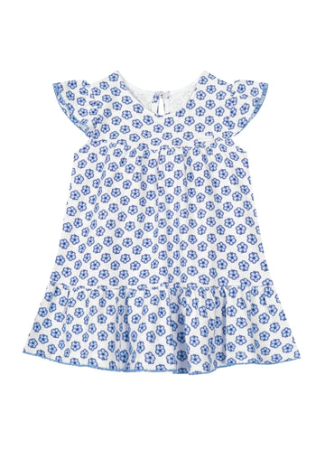 Brandili - Vestido blanco con azul | +24M
