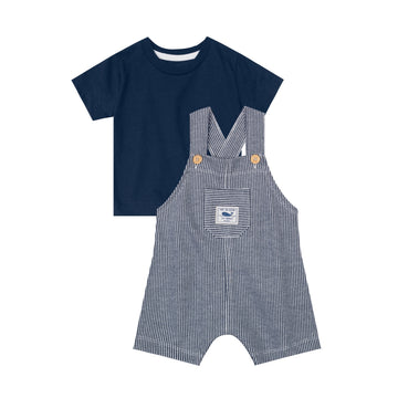 Brandili - Mono para bebe con tirantes azul | +9M