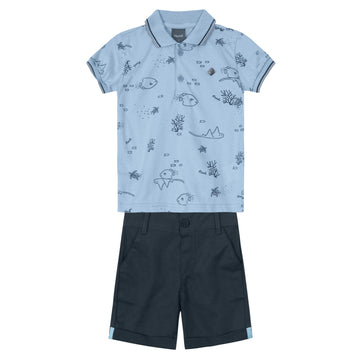 Brandili - Conjunto de playa polo para niño | +36m