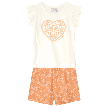 Brandili - Conjunto para niña, estampado de corazón | +24M