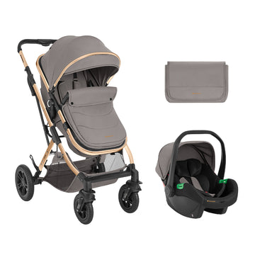 Kikkaboo - Coche Kaia 3 En 1 Gris Claro / Pañalera
