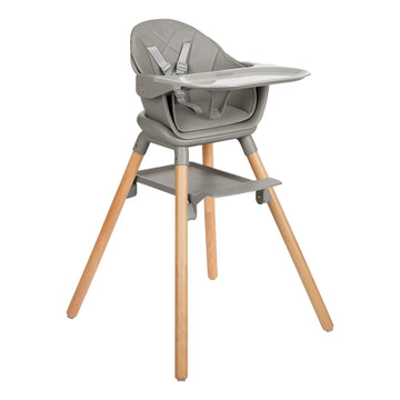 Kikkaboo - Silla De Comer Woody 2 En 1 | Gris