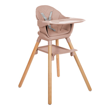 Kikkaboo - Silla De Comer Woody 2 En 1 | Rosado