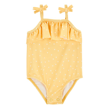 Carter´s - Traje de baño de una pieza con lunares para niña pequeña
