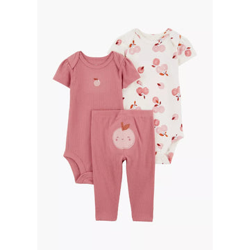 Carter´s - Conjunto De 3 Piezas Con Pantalón De Manzanas
