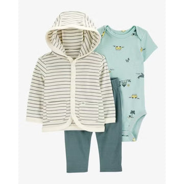 Carter´s - Conjunto 3 Piezas Chaleco, Pantalon Y Body Bebé