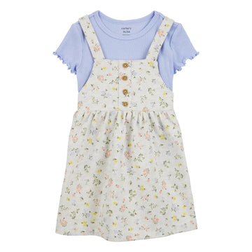 Carter´s - Conjunto de 2 piezas de vestido floral para bebé