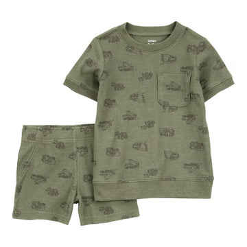 Carter´s - Conjunto de 2 piezas verde con estampado