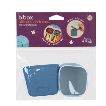 b.box - Set Vasitos Snack de Silicona | azul