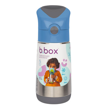 b.box - Botella Térmica con Pajita 350 ml | Azul