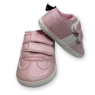 B4baby - Zapatilla para niña con velcro | rosa claro