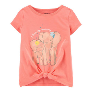 Blusa Naranja de Elefante Niña 12M
