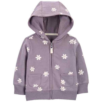 carters-ABRIGO /SP23 I G CARDI PURPLE FLOWER PRINT