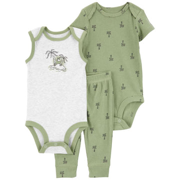 Carter´s- Conjunto de 3 piezas pantalón con mameluco | +3m