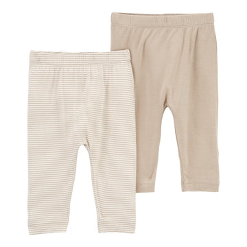 Carter´s - 2 pack Pantalones café | +3M