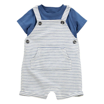 Carter´s - Conjunto De 2 Prendas Playera A Rayas Y Overol Corto