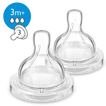 Tetina Classic Avent 3M+ Flujo Medio 2 unid
