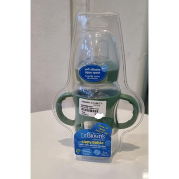 Dr. Brown´s-PACHA DE TRANSICIÓN SIPPY SPOUT TURQUESA NF/WN CON ALADERAS