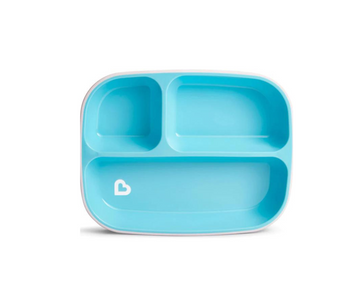 PLATO CON DIVISIONES RECTANGULAR SPLASH AZUL MUNCHKIN