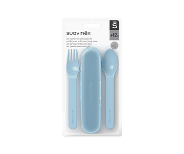 Suavinex - Cubiertos + Estuche Azul