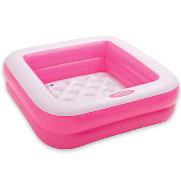 Piscina Intex cuadrada inflable para niños rosa