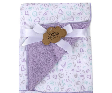 Cobija Morada Corazones Ad Sutton