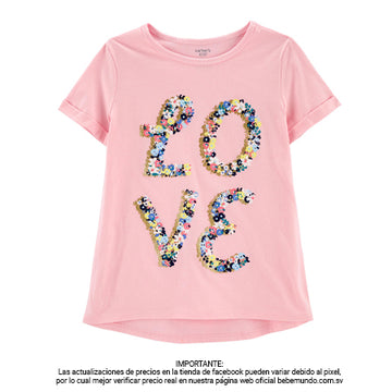 Carter´s - Blusa love rosa niña +9M