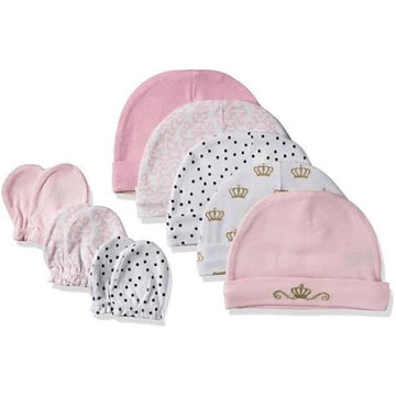 Baby visión-SET 8 PIEZAS GORRO Y MITONES NIÑAS