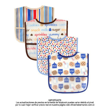 Baberos impermeables unisex para bebé