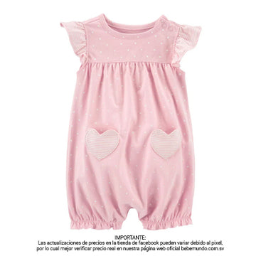 Carter´s - Romper rosado/puntos +24M