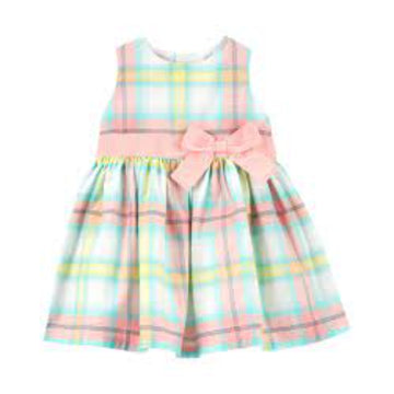carter´s-VESTIDO /SP23 I G DRESS ORANGE-GREEN PLAID