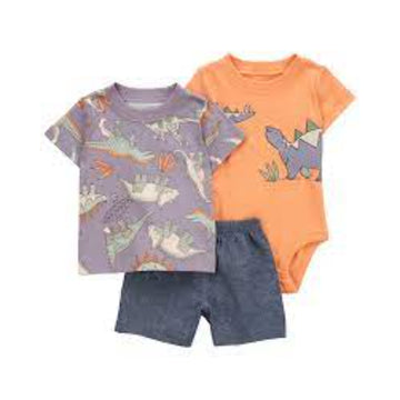 carter´s-CONJUNTO /SP23 I B 3PC DCS PURPLE DINO PRINT