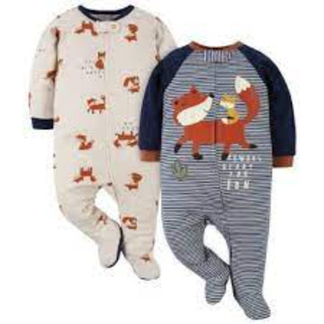 Gerber-SET 2 PIJAMAS NIÑO FOX 3-6M
