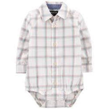 CAMISA SP23 IB LS WVN BS YELLOW PLAID WBO 24M