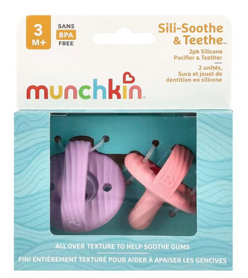 Munchkin - Set de 2 chupetes silicón | niña