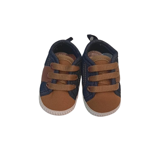 B4Baby - Zapatilla azul con café | talla 16