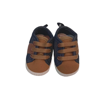 B4Baby - Zapatilla azul con café | talla 16