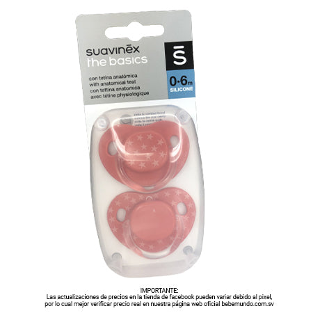 CHUPETE ANATÓMICO BASICS 0/6M 2U