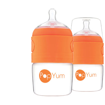 PopYum - Set de 2 biberones 5oz Orange