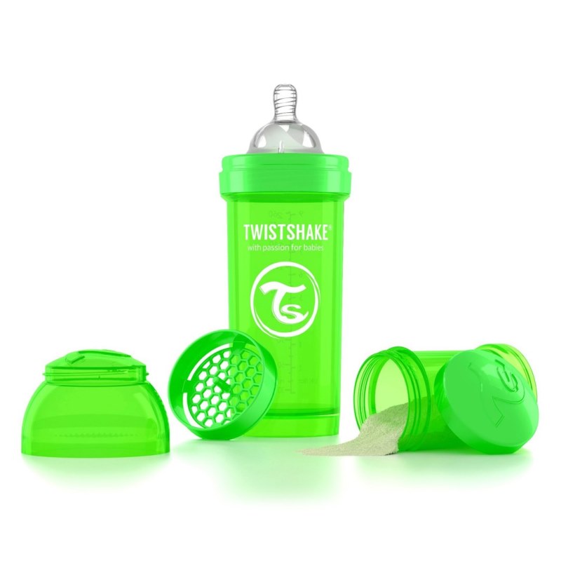 Biberón Twistshake 8 onz color verde