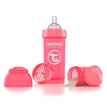 Biberón Twistshake 8 onz color melón